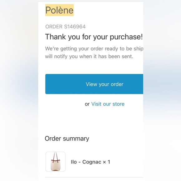 NWT POLÉNE ILO EDITION COGNAC - Picture 8 of 8